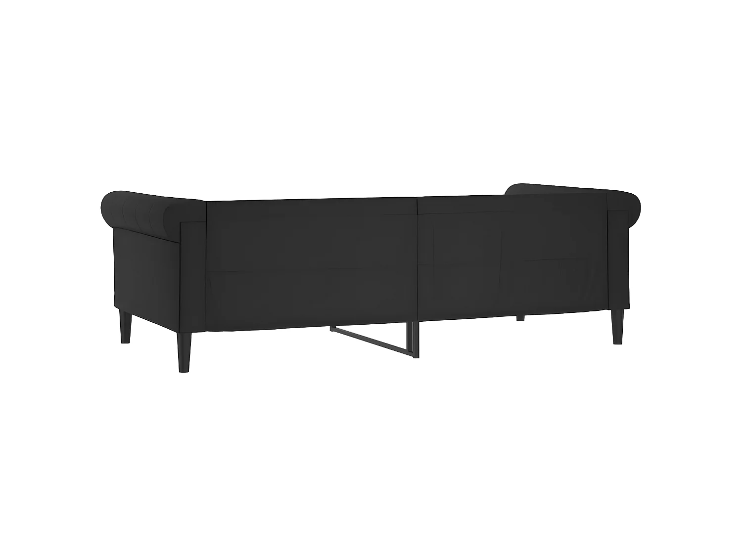 Slaapbank 80x200 cm kunstleer zwart NL43947