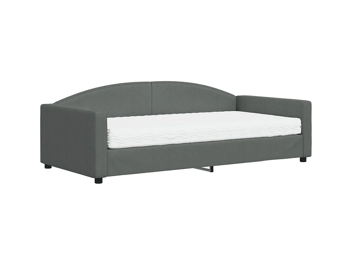 Slaapbank met matras 100x200 cm stof donkergrijs NL95330