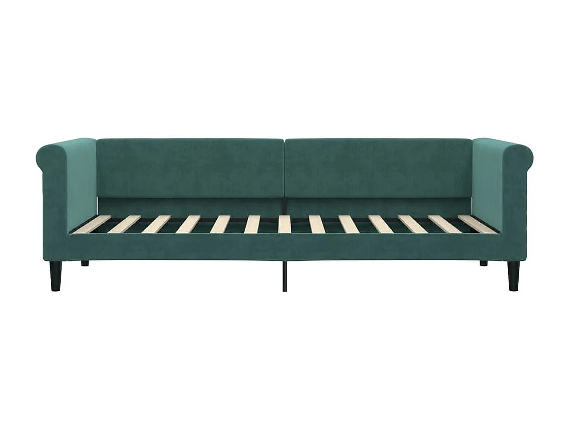 Sofá-cama 80x200 cm com colchão veludo verde-escuro PT826816
