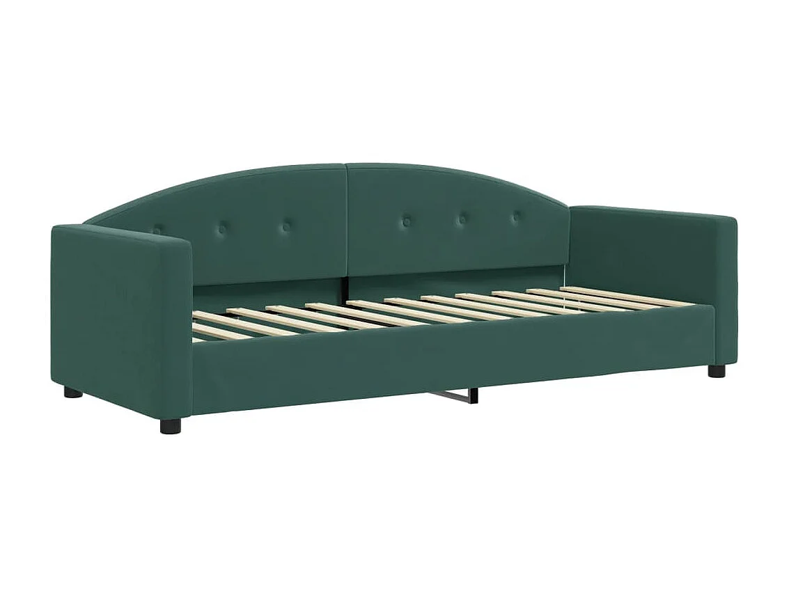 Tagesbett,Sofabett mit Matratze Dunkelgrün 80x200 cm Samt -gkd44229