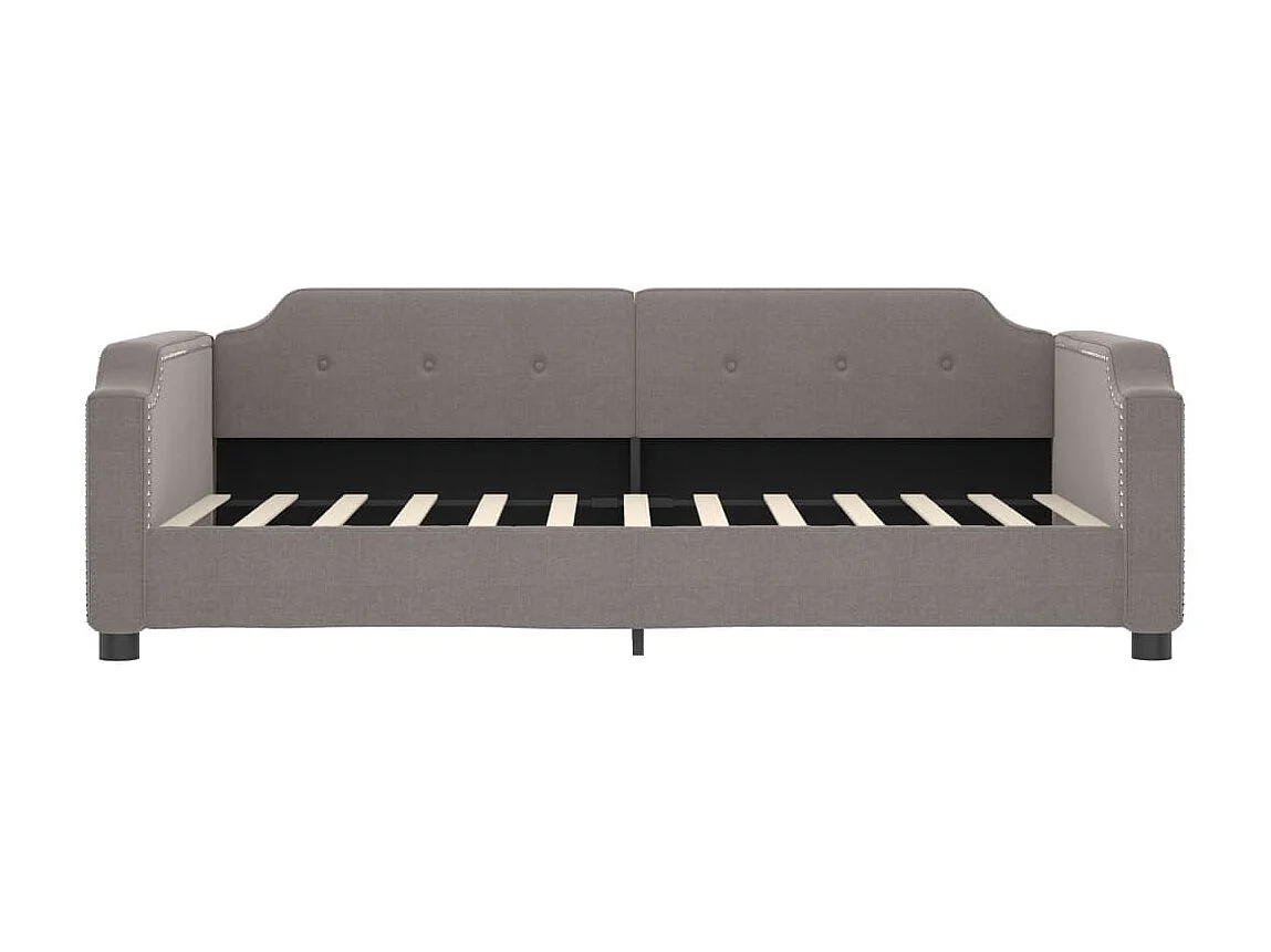 Tagesbett,Sofabett mit Matratze Taupe 100x200 cm Stoff -gkd44472