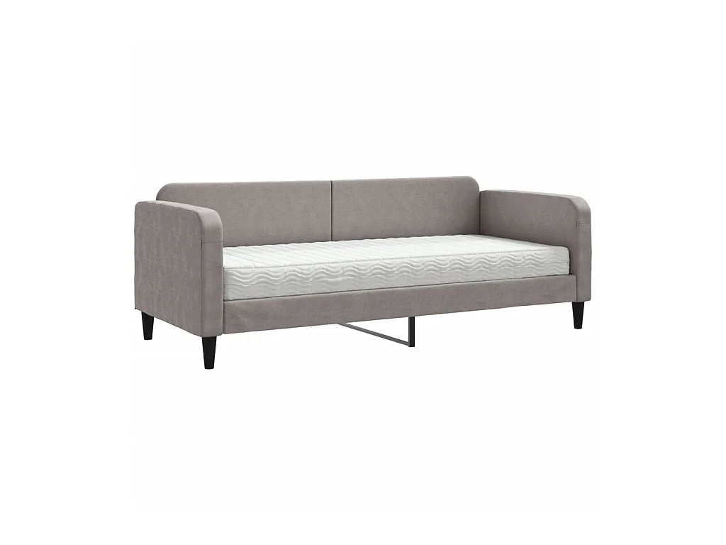 Sofá cama - 80x200 cm con colchón tela gris taupe ES40481
