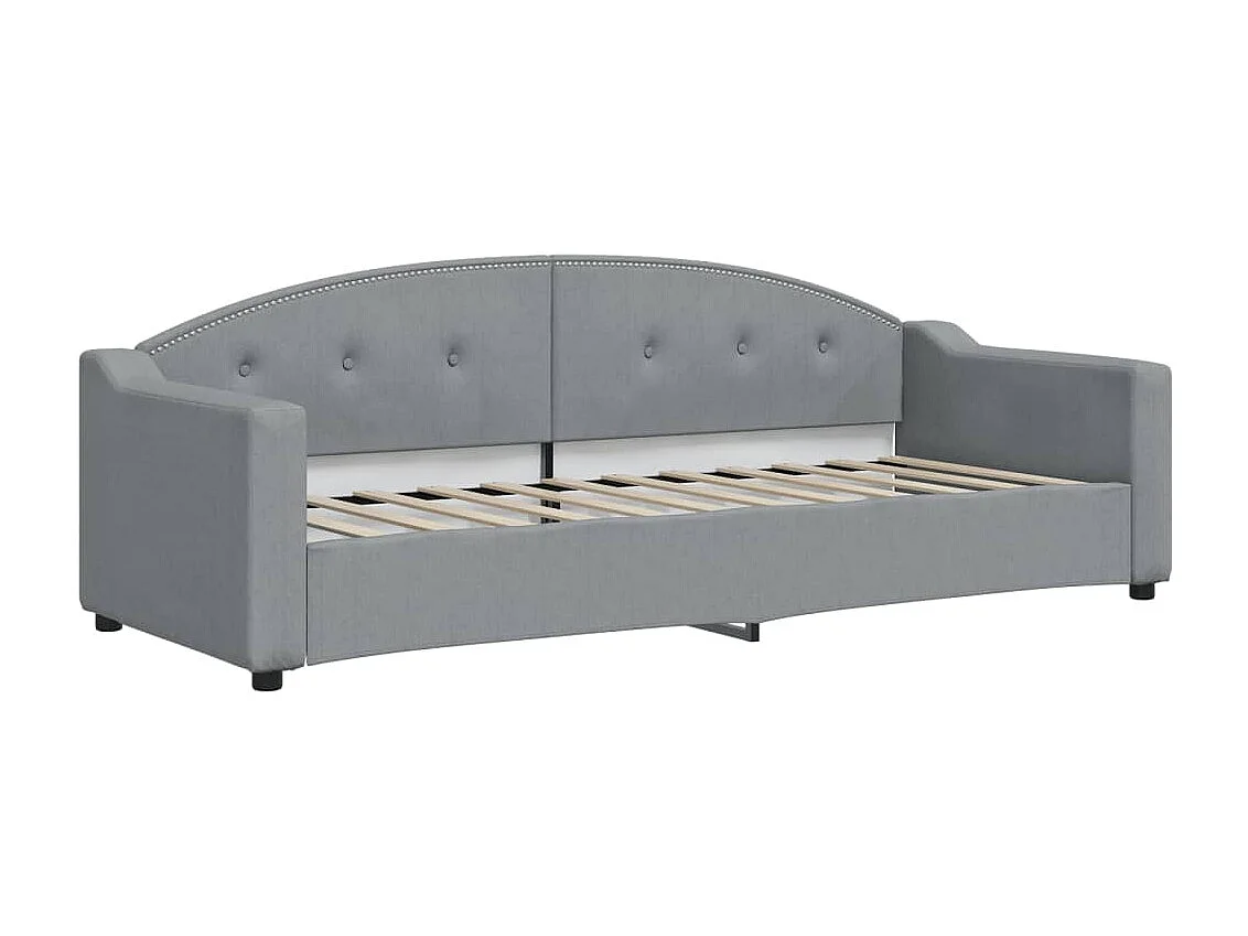 Slaapbank met matras 80x200 cm stof lichtgrijs NL21559