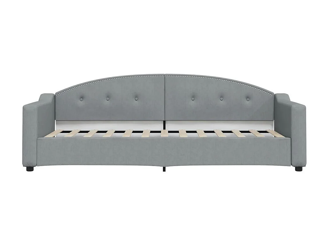 Slaapbank met matras 80x200 cm stof lichtgrijs NL21559