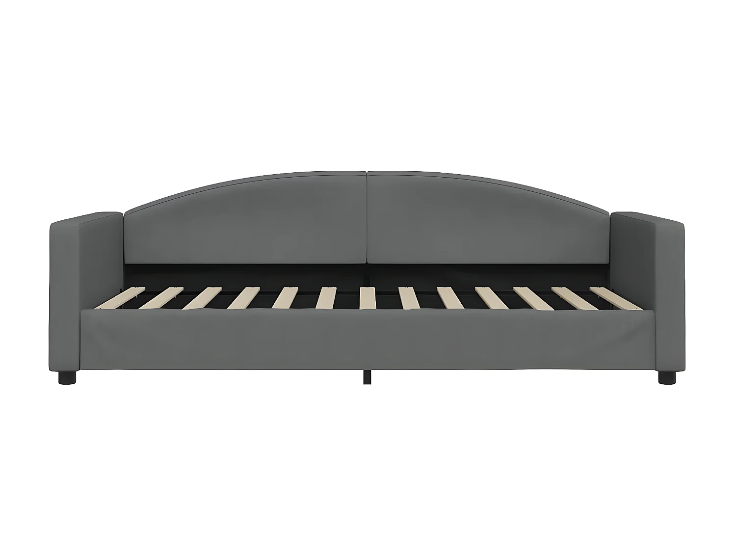 Tagesbett,Sofabett mit Matratze Dunkelgrau 90x200 cm Stoff -gkd31608