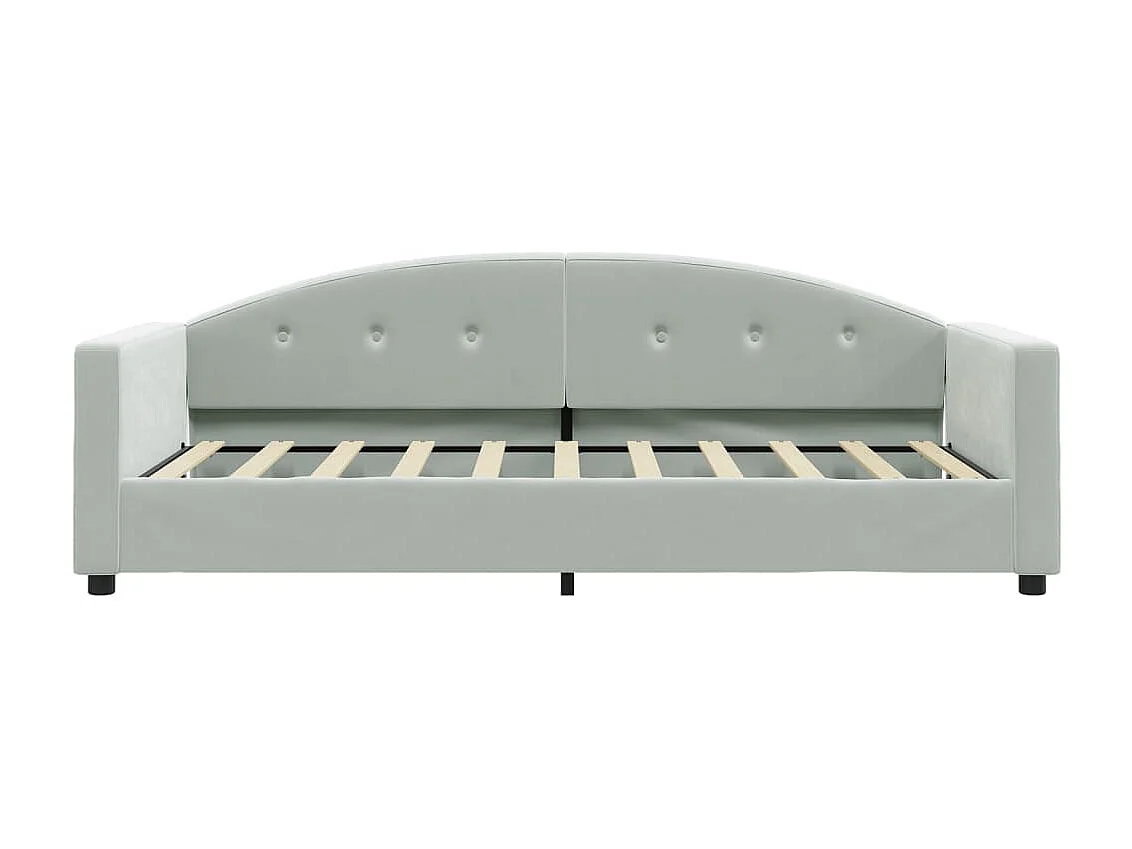 Sofá-cama 80x200 cm veludo cinzento-claro PT730017