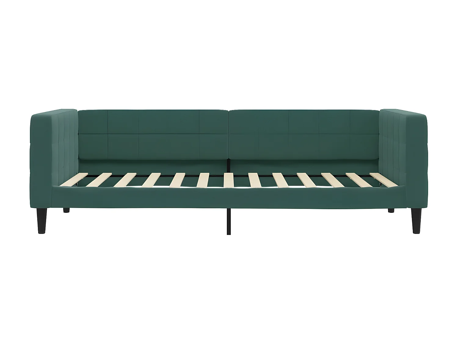 Lit - 90x200 cm avec matelas vert foncé velours WVGQ1677