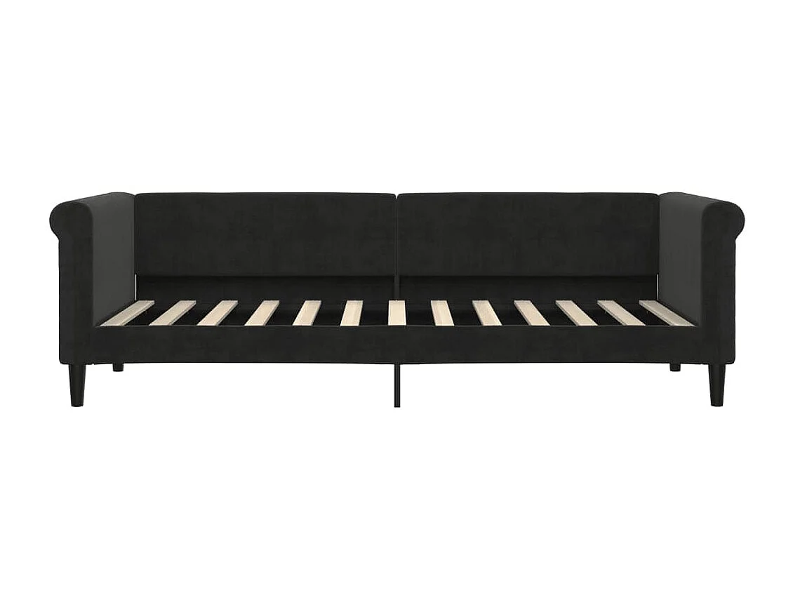 Lit - 80x200 cm avec matelas noir velours WVGQ7934