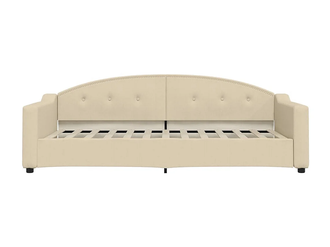 Slaapbank met matras 90x200 cm stof crèmekleurig NL90235