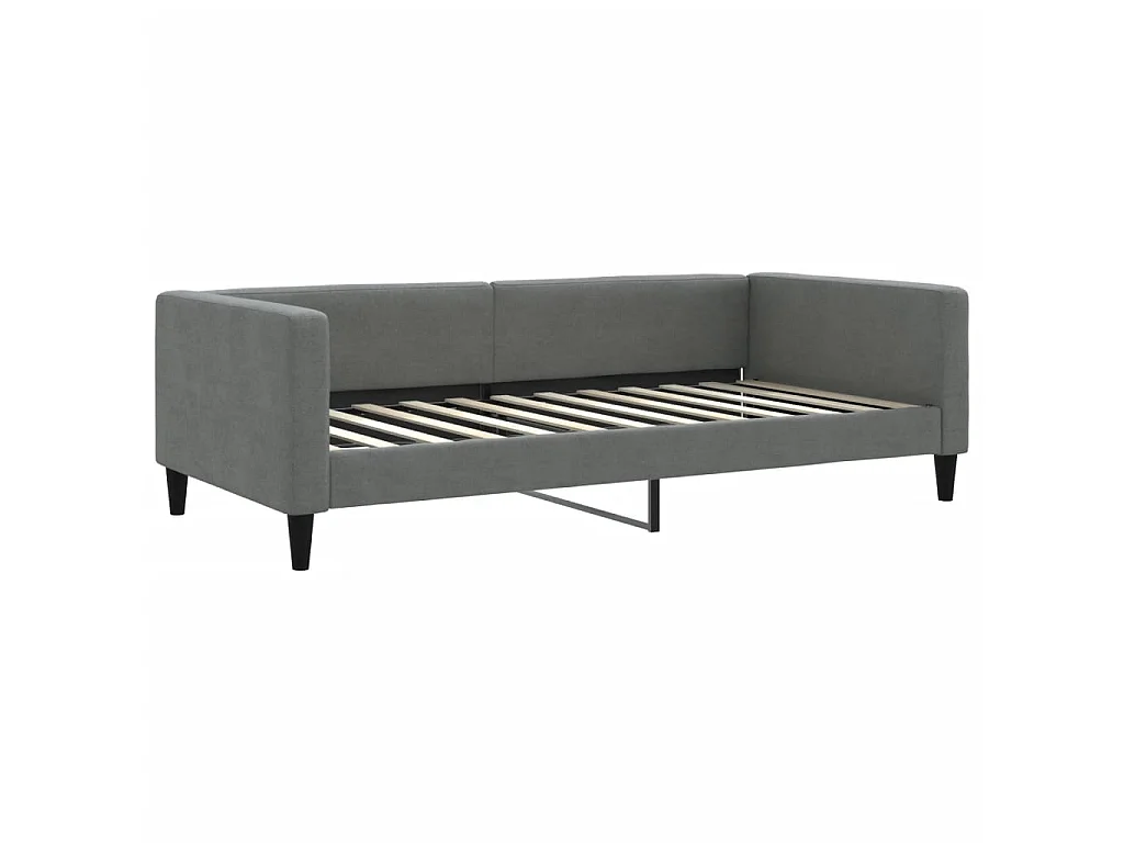Tagesbett,Sofabett mit Matratze Dunkelgrau 100x200 cm Stoff -gkd33876