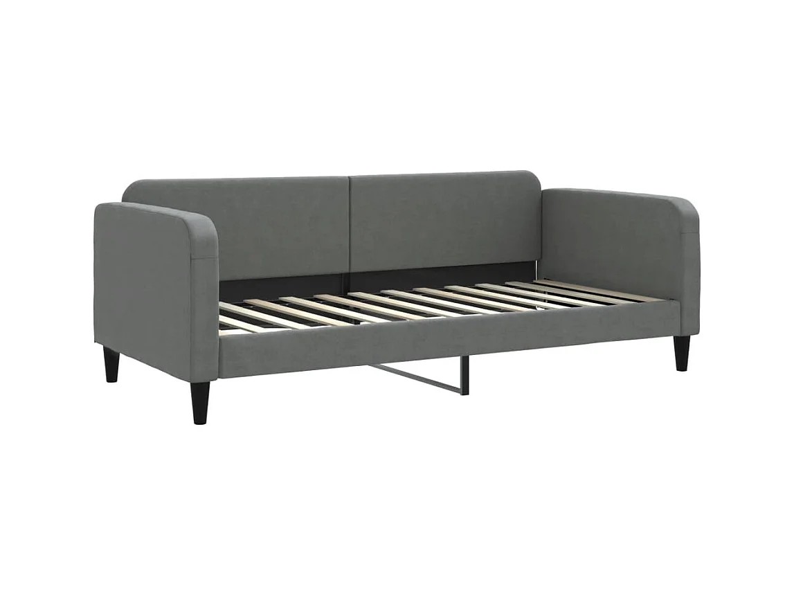 Lit - 90x200 cm gris foncé tissu WVGQ9721