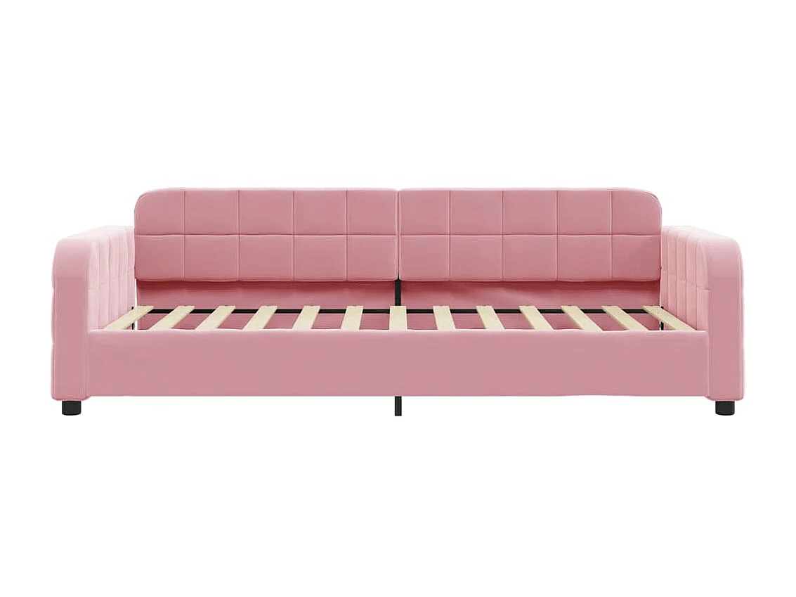 Sofá-cama 80x200 cm com colchão veludo rosa PT375286