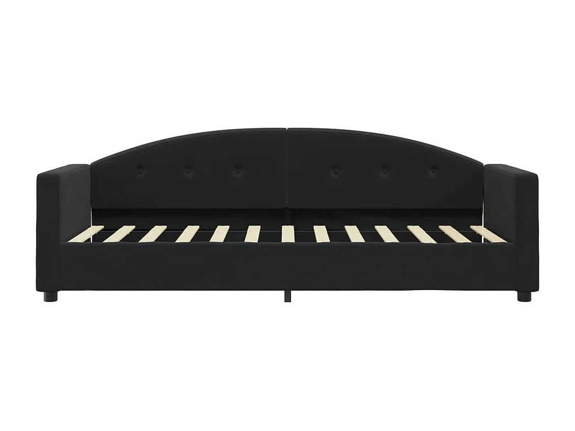 Lit - 80x200 cm avec matelas noir velours ASW57473