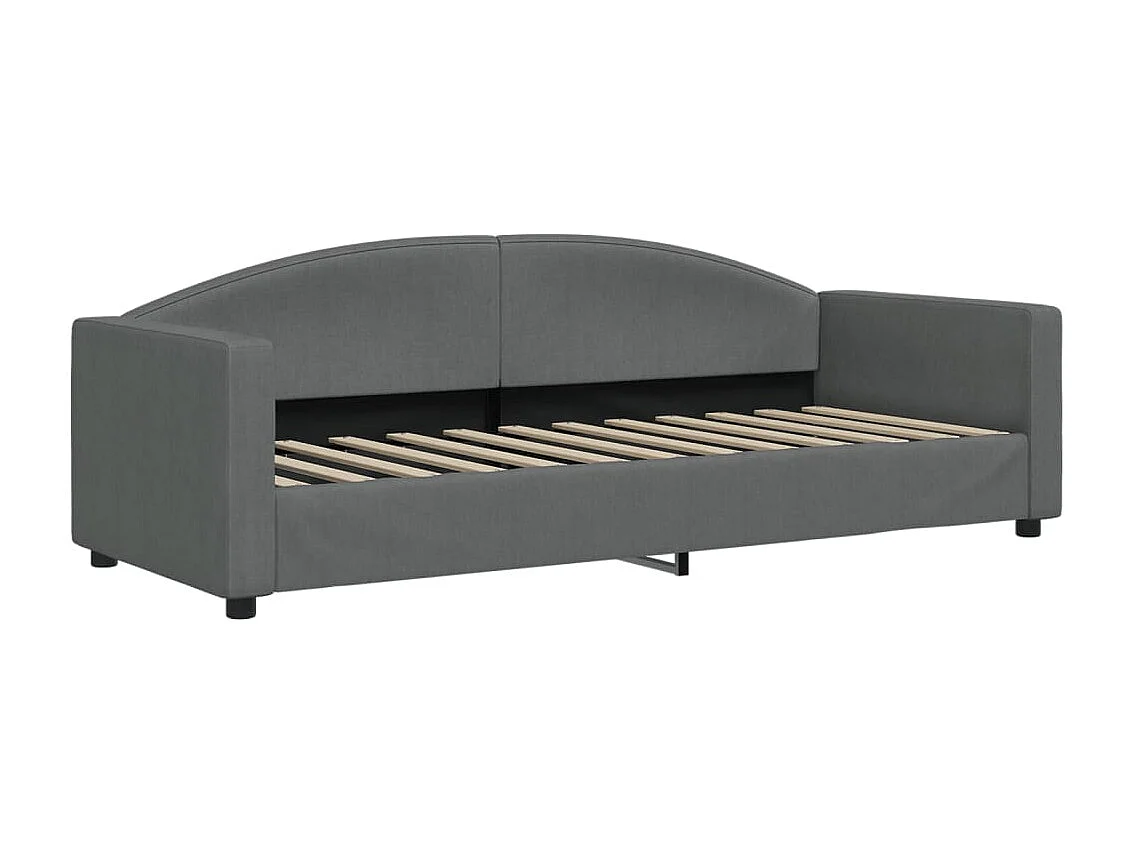 Sofá cama - 80x200 cm con colchón tela gris oscuro ES97250