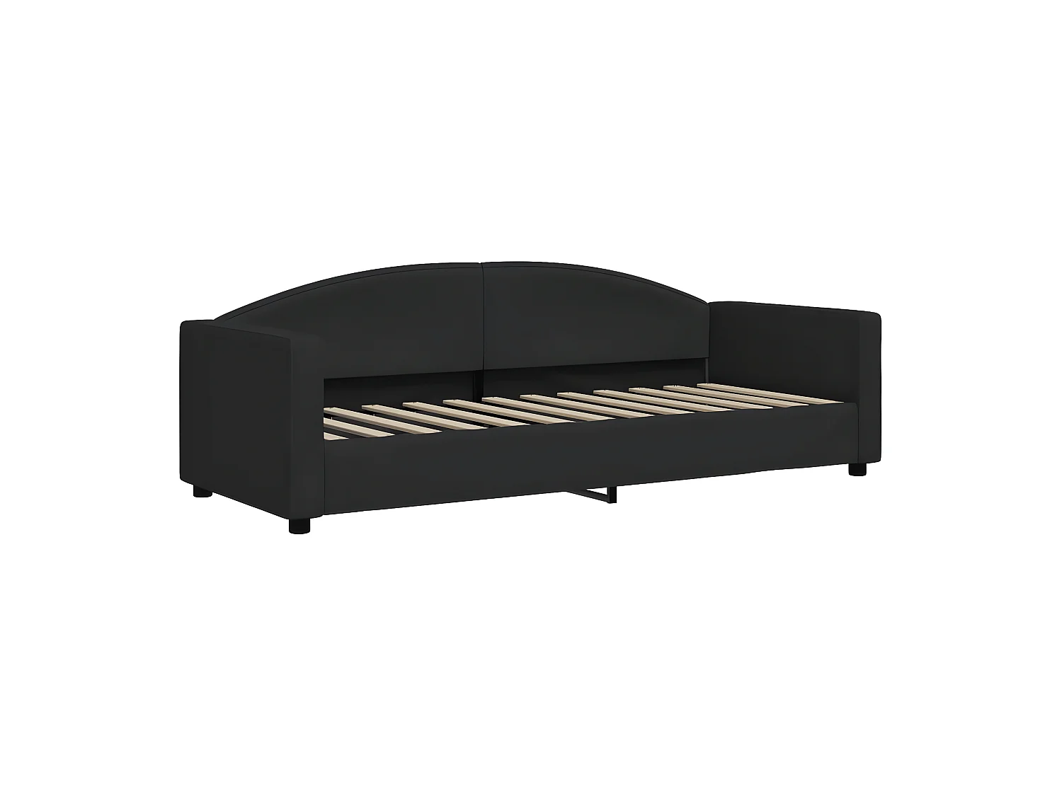 Sofá cama - 80x200 cm con colchón tela negro ES26552