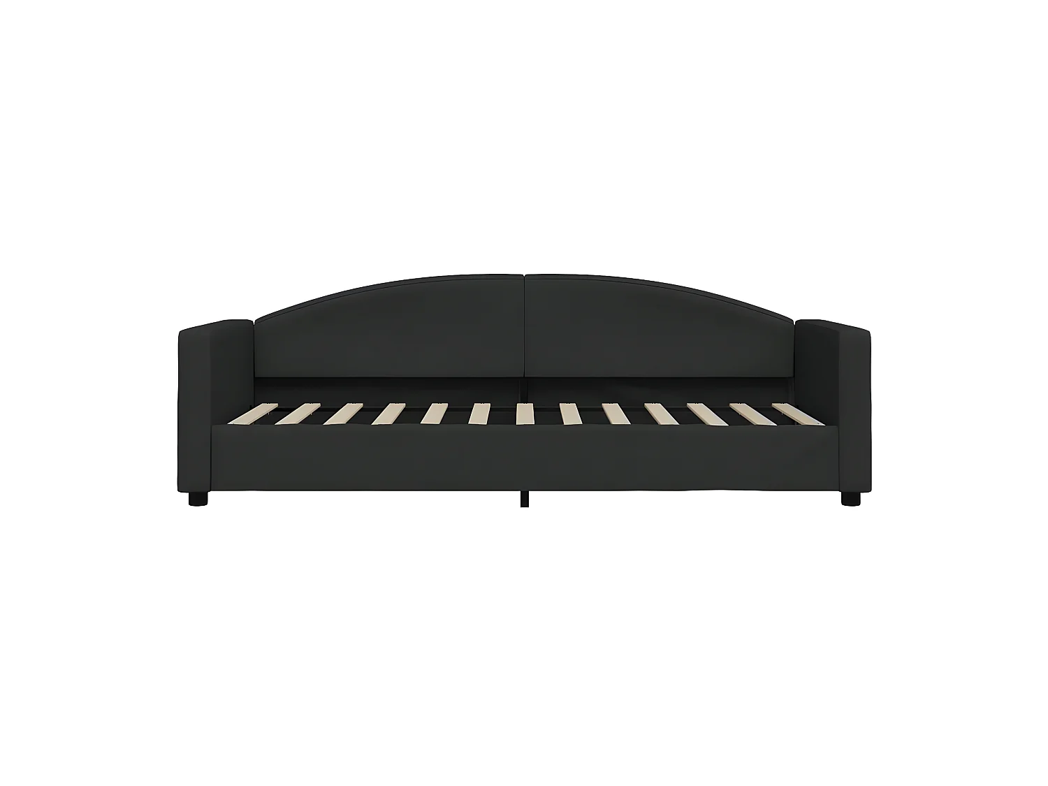 Sofá cama - 80x200 cm con colchón tela negro ES26552