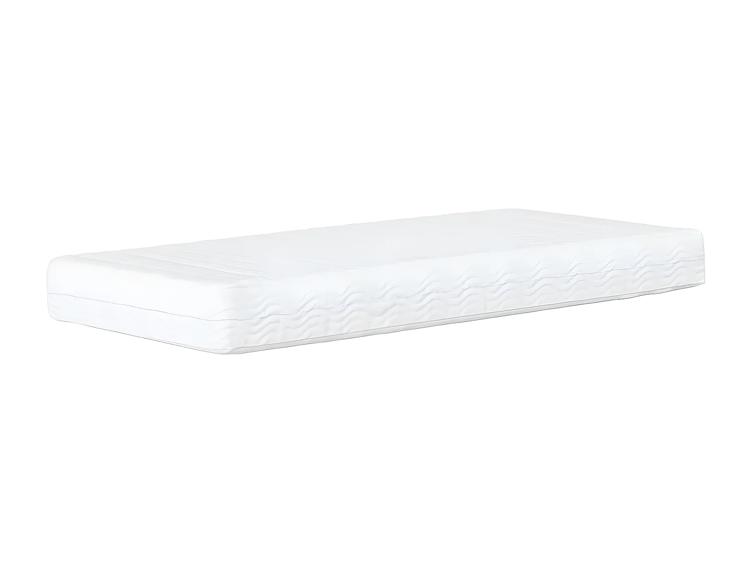 Lit - 90x190 cm avec matelas gris foncé tissu WVGQ6104