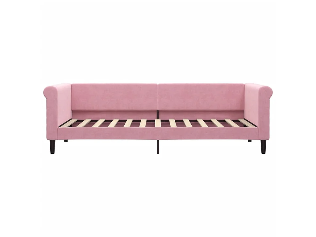 Sofá-cama 80x200 cm com colchão veludo rosa PT476131
