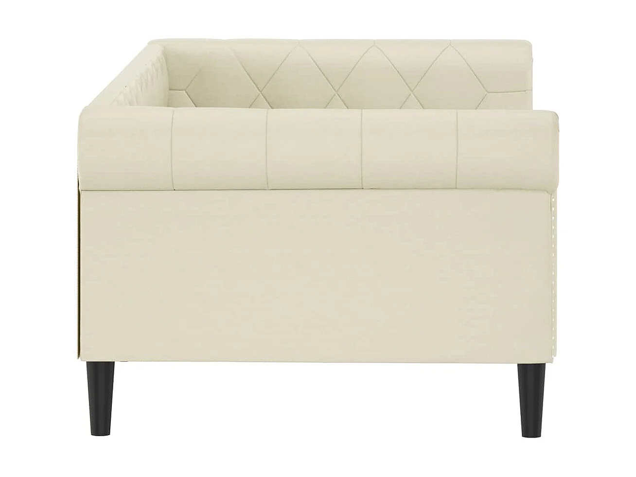 Lit - 80x200 cm crème similicuir WVGQ8845