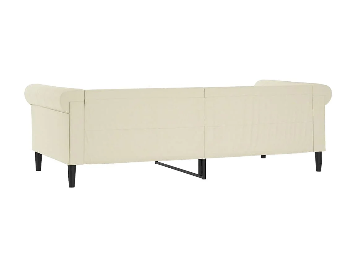 Lit - 80x200 cm crème similicuir WVGQ8845