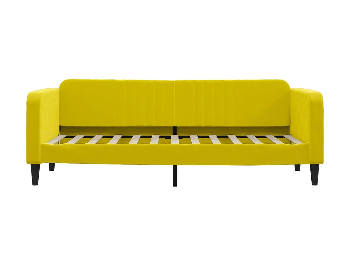 Lit - 80x200 cm avec matelas jaune velours WVGQ9259