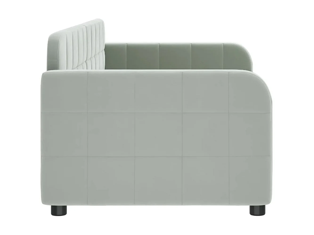 Sofá cama - 80x200 cm terciopelo gris claro ES20184