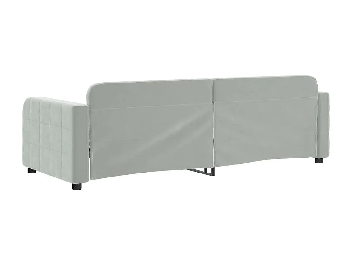 Tagesbett,Sofabett Hellgrau 80x200 cm Samt -gkd10174