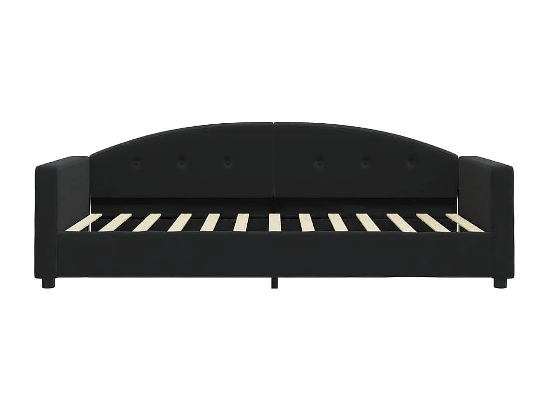 Lit - 90x200 cm avec matelas noir velours WVGQ8309