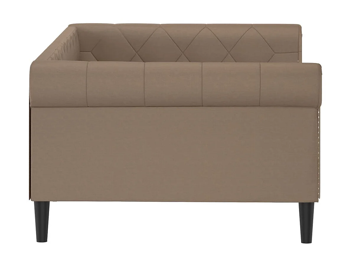 Sofá-cama 100x200 cm couro artificial cappuccino PT397836