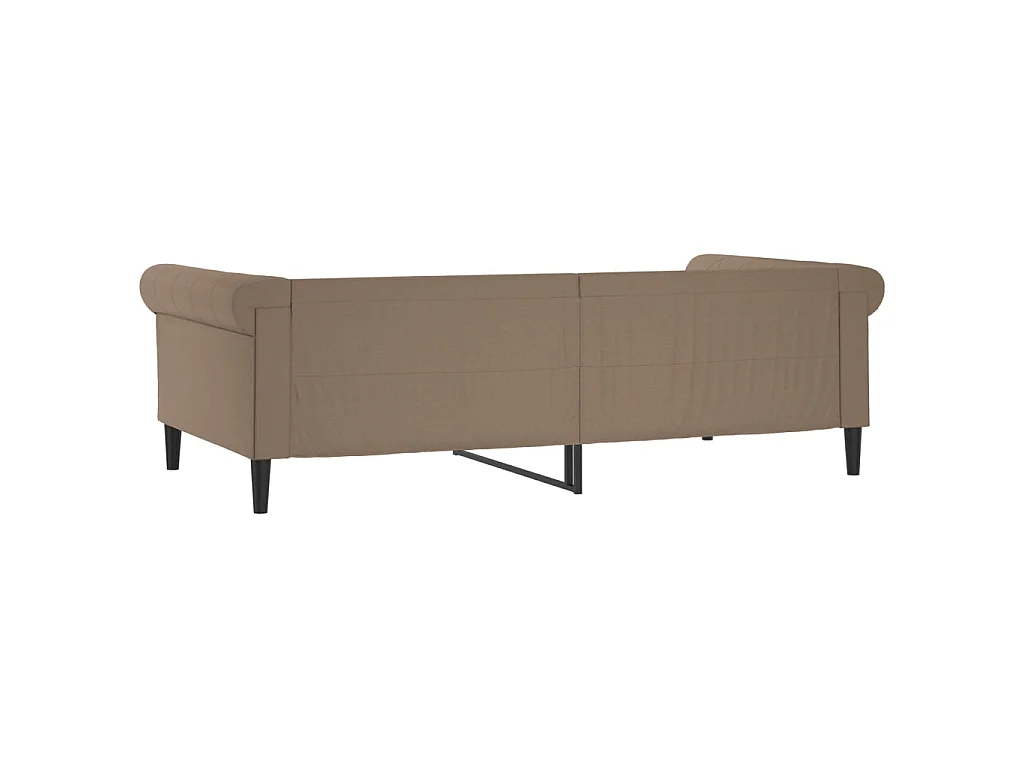 Sofá-cama 100x200 cm couro artificial cappuccino PT397836
