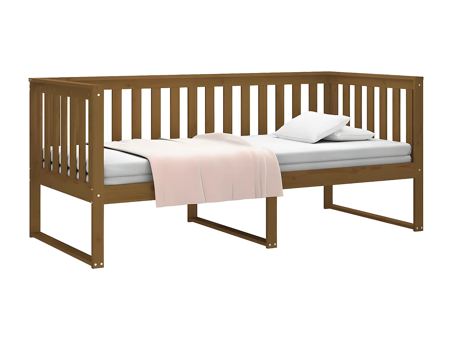 Lit - 90x190 cm Marron miel Bois de pin massif WVGQ8300