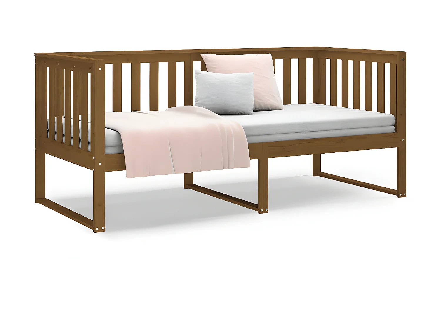 Lit - 90x190 cm Marron miel Bois de pin massif WVGQ8300