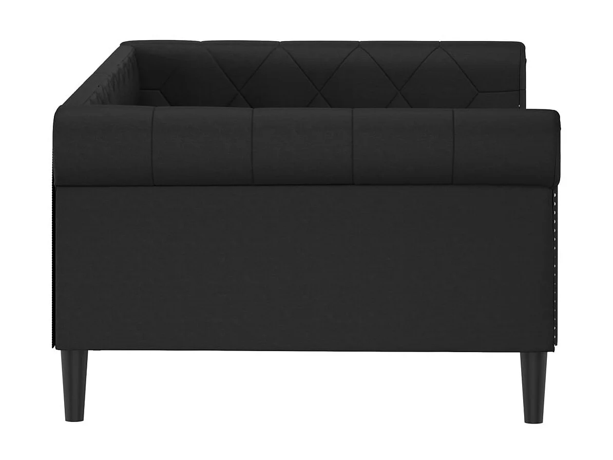 Lit - 100x200 cm noir similicuir WVGQ8149