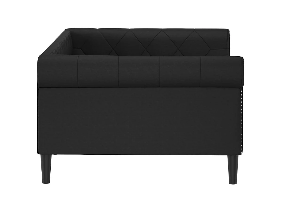 Sofá cama - 100x200 cm cuero sintético negro ES16437