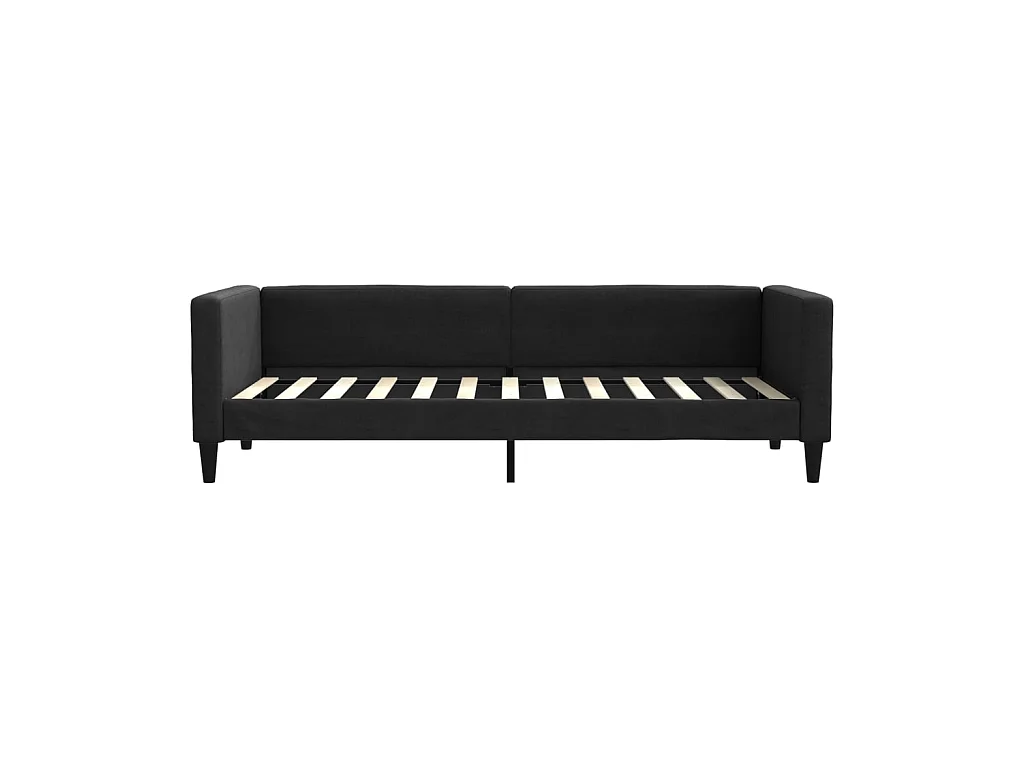 Sofá cama - 80x200 cm con colchón tela negro ES49403