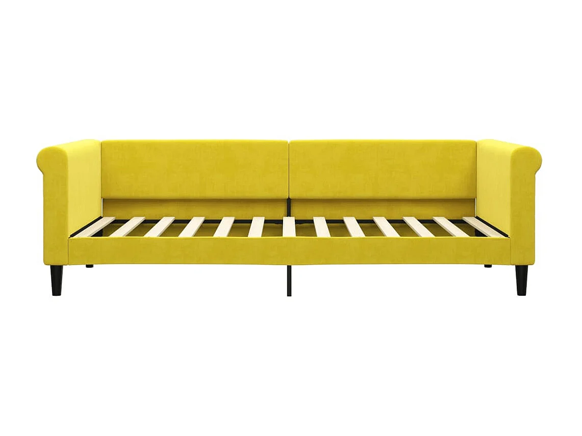 Tagesbett,Sofabett mit Matratze Gelb 90x200 cm Samt -gkd70415