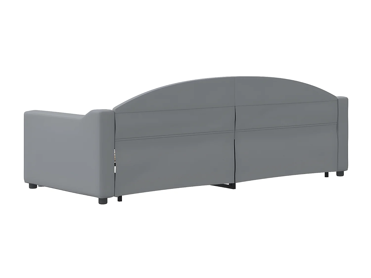 Cama dupla c/ gavetão e gavetas 80x200 cm tecido cinzento-claro PT419486