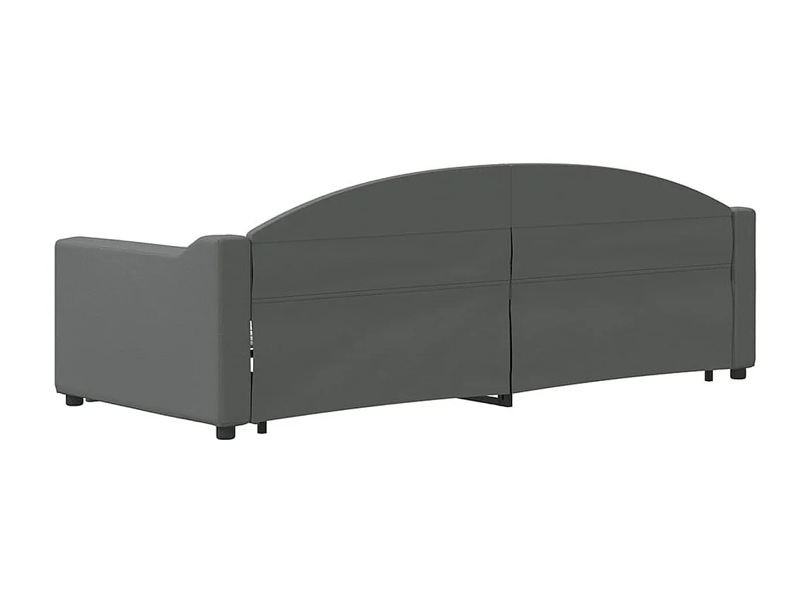 Tagesbett Ausziehbar,Ausziehbett mit Schubladen Dunkelgrau 80x200 cm Stoff -gkd84061