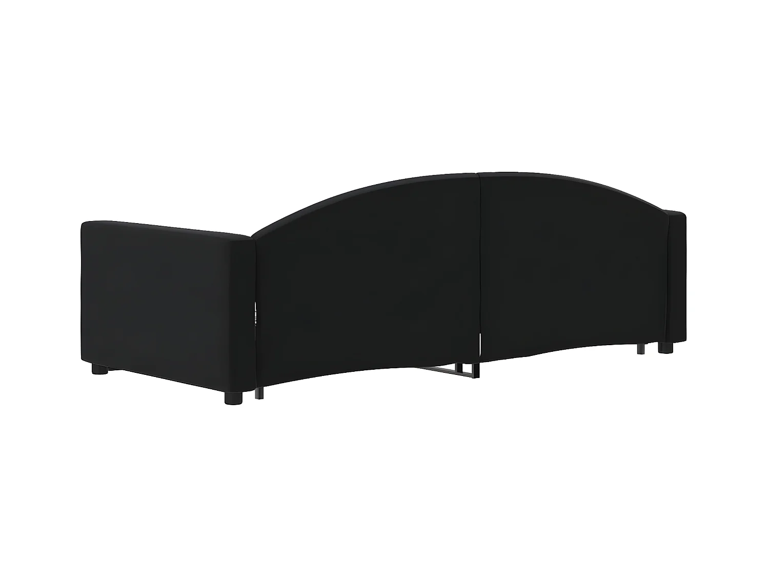 Lit gigogne noir 90x200 cm velours WVGQ8006