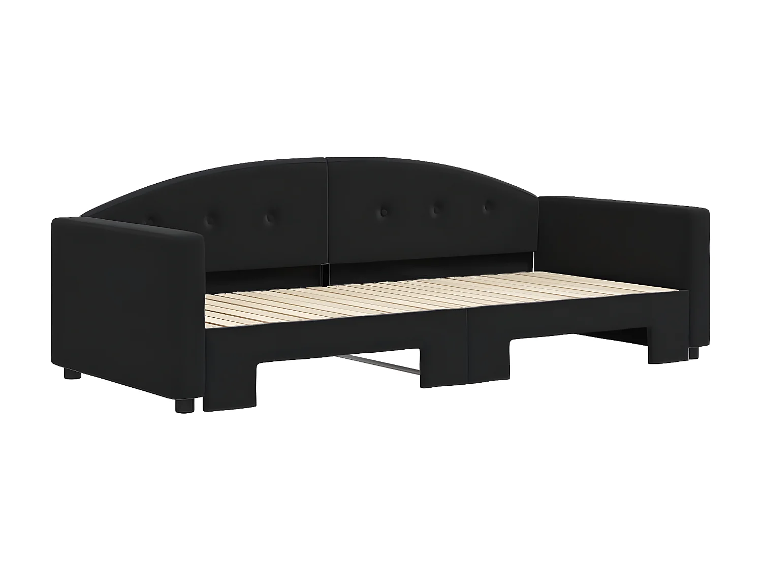 Cama nido terciopelo negro 90x200 cm ES401818