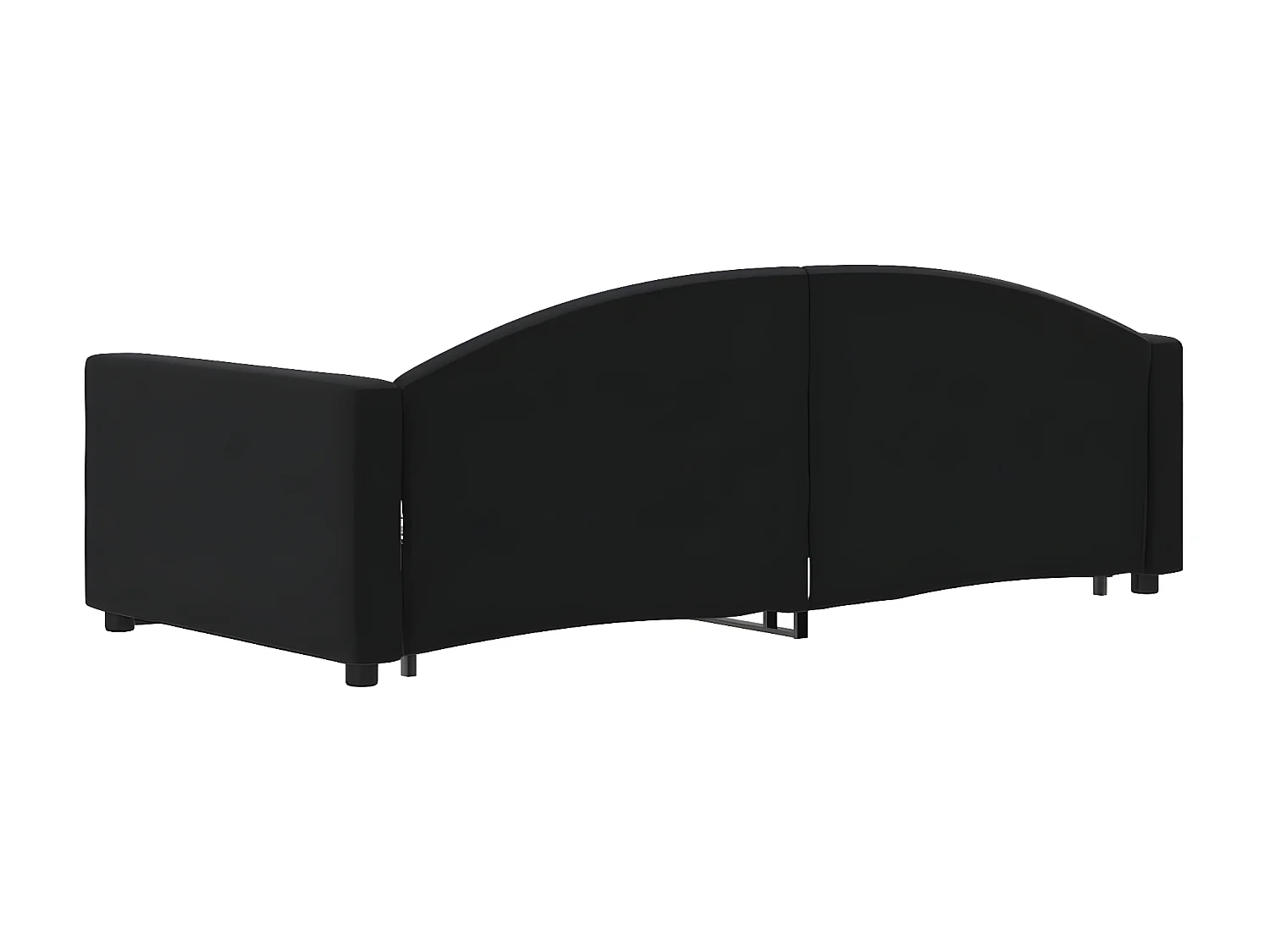 Cama nido terciopelo negro 90x200 cm ES401818