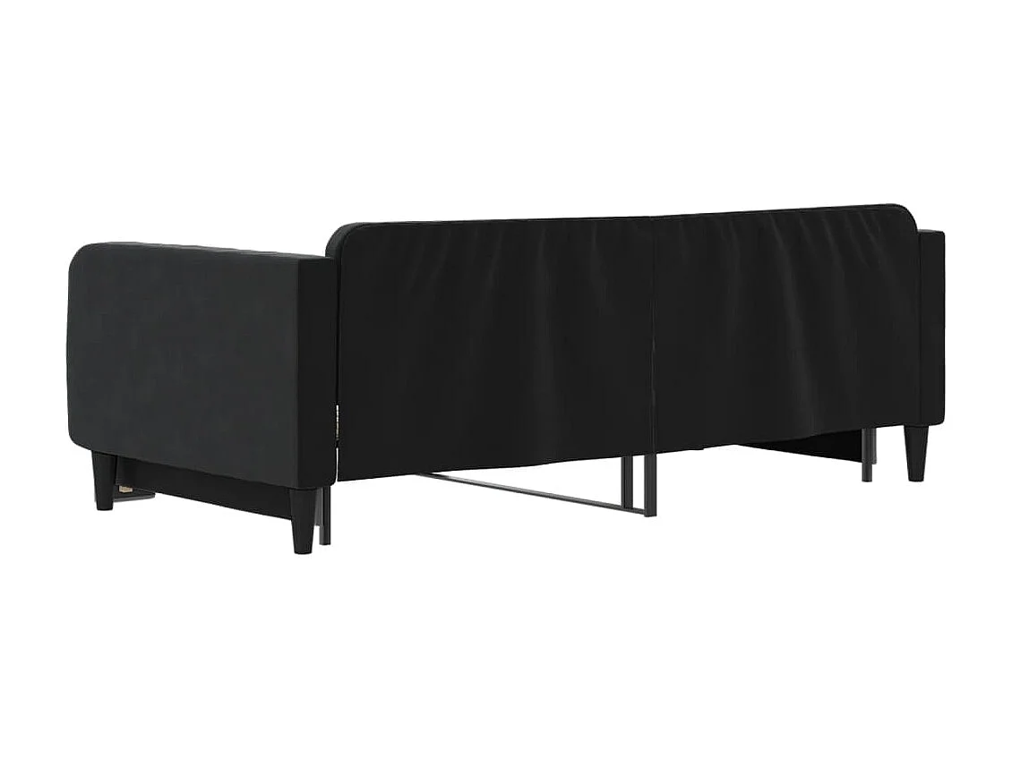 Lit gigogne noir 100x200 cm velours WVGQ6975