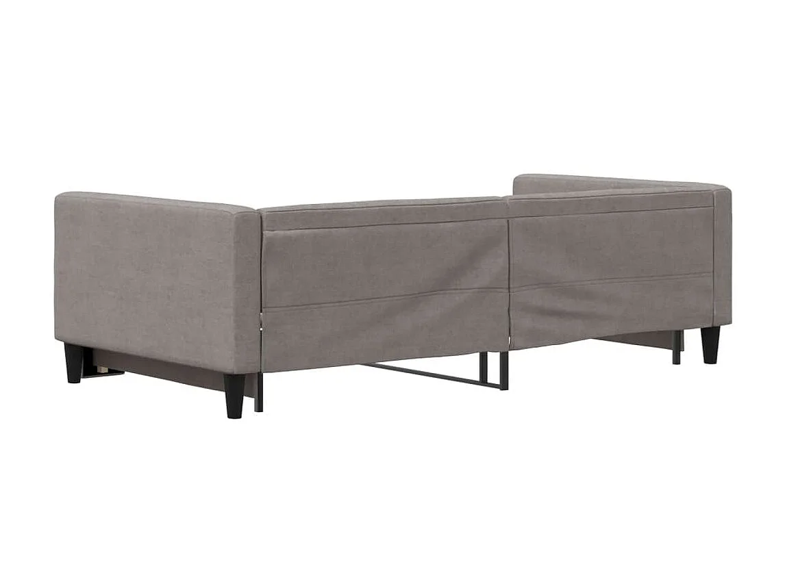 Lit gigogne taupe 100x200 cm tissu ASW68164