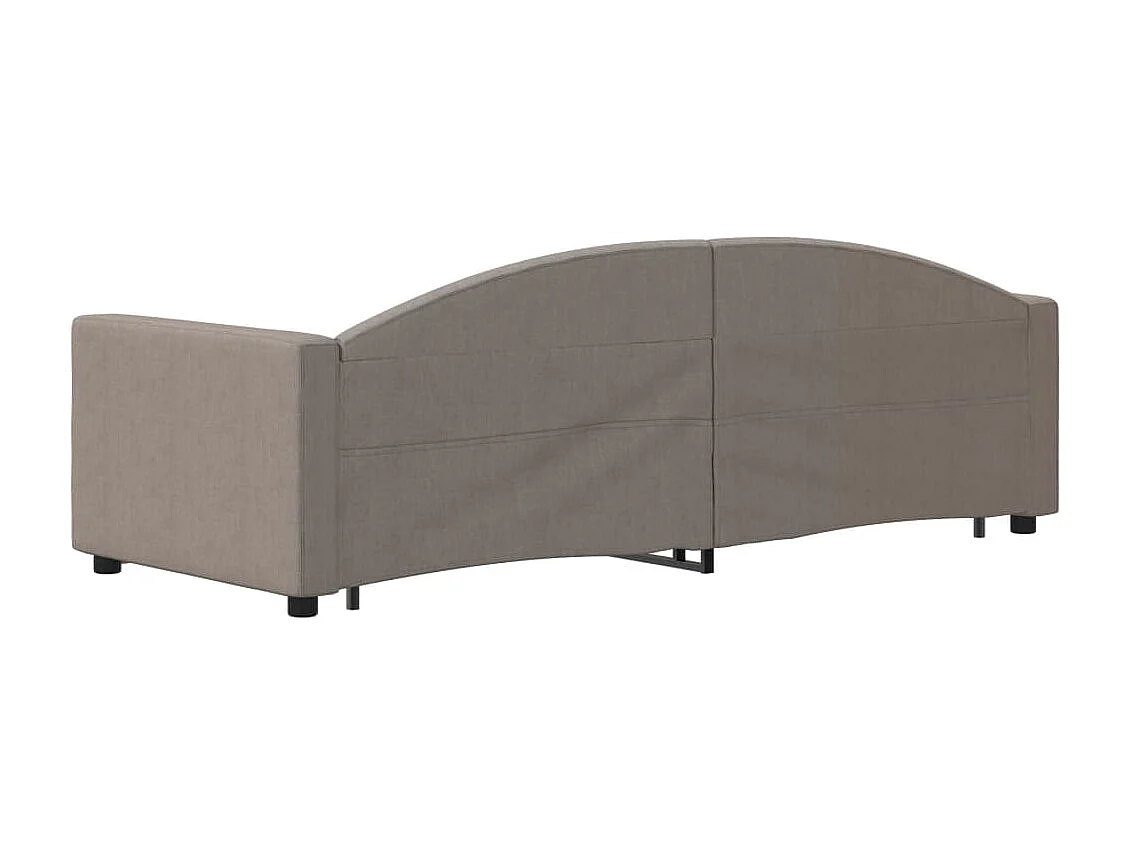 Cama dupla/gavetas 80x200 cm tecido cinza-acastanhado PT670510