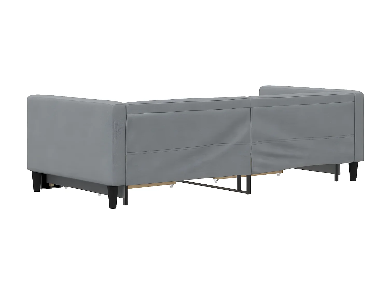 Cama nido - 90x200 cm con cajones tela gris claro ES91803