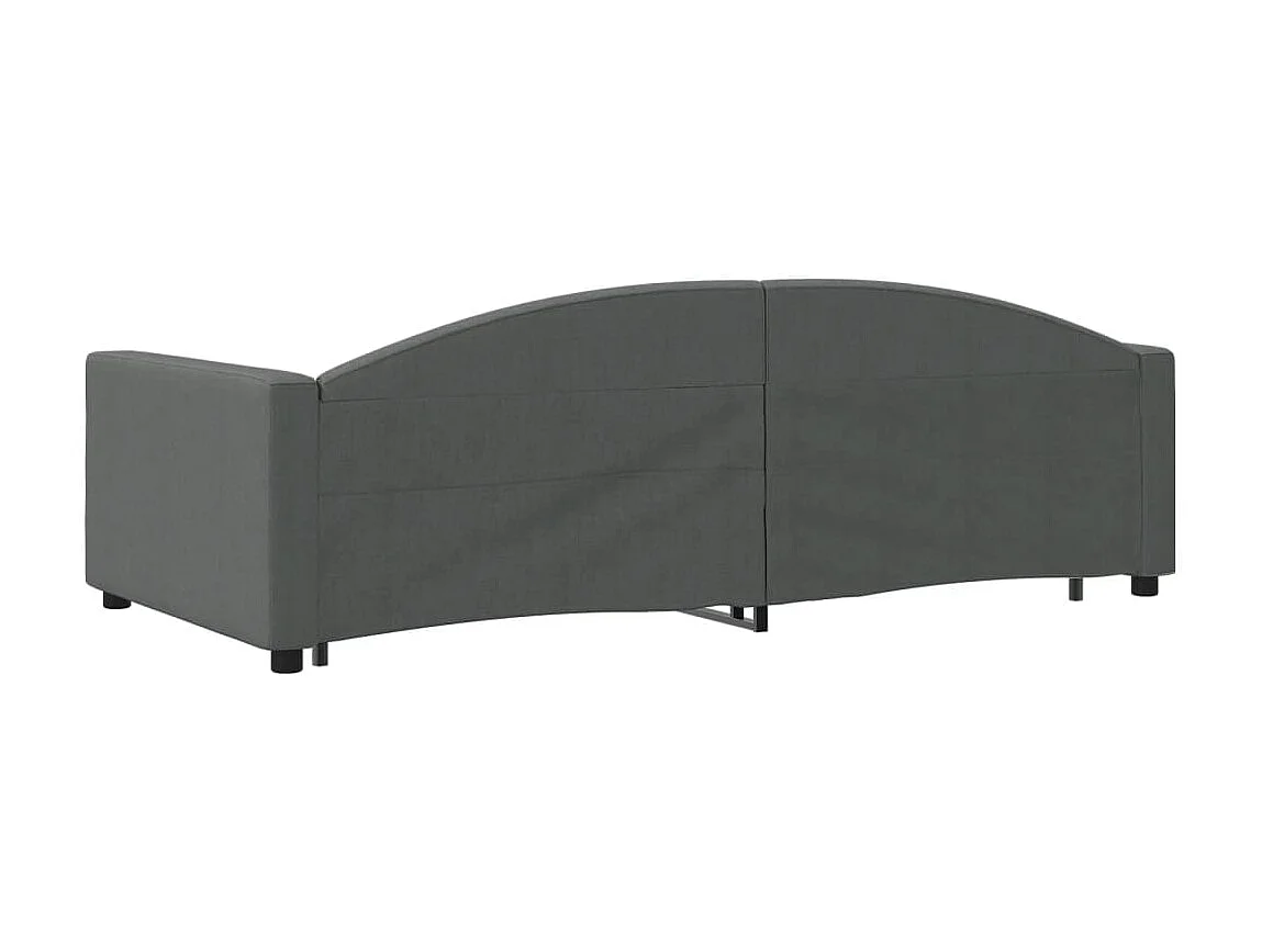 Cama nido - 100x200 cm con cajones tela gris oscuro ES46857