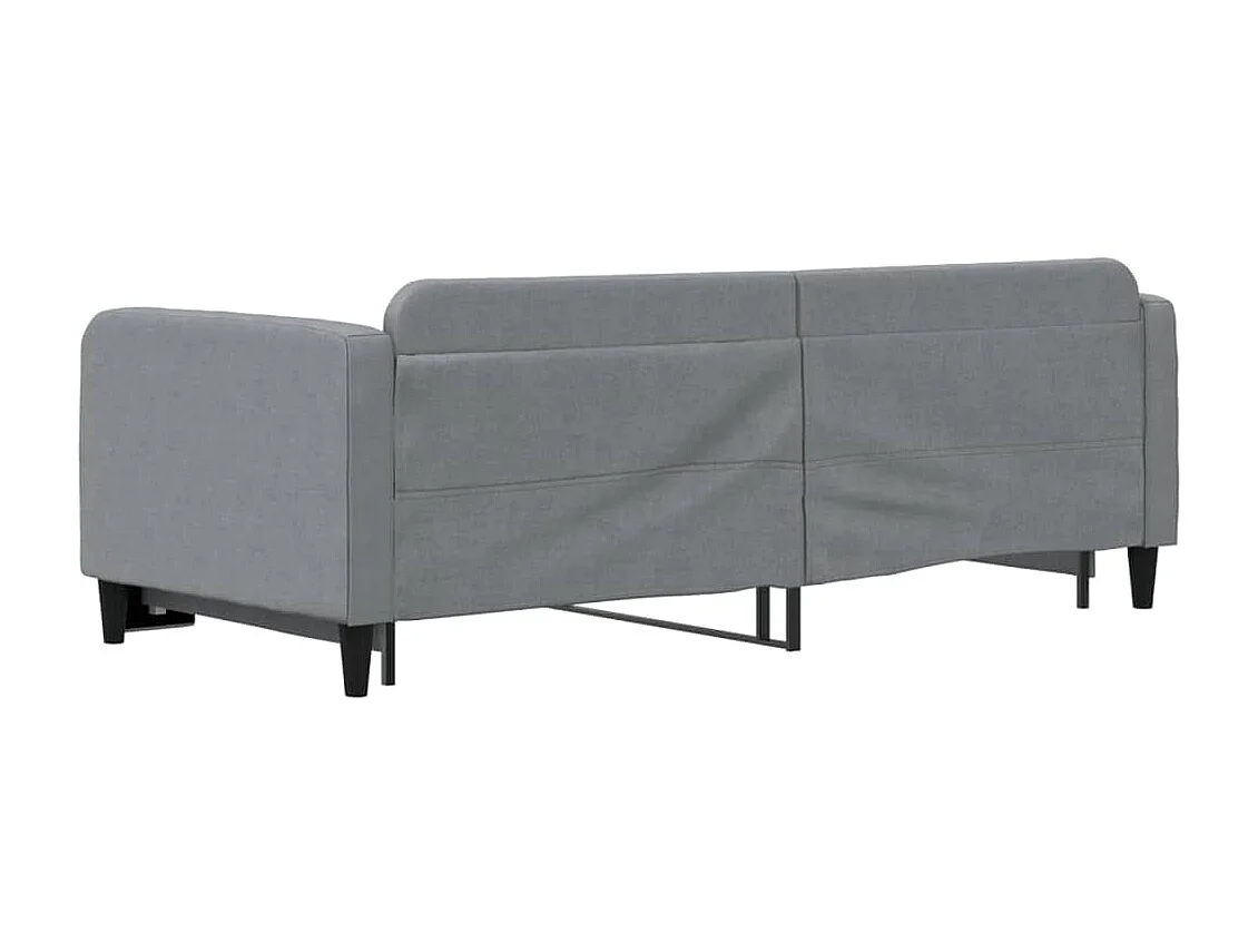 Tagesbett Ausziehbar,Ausziehbett Hellgrau 90x200 cm Stoff -gkd46402