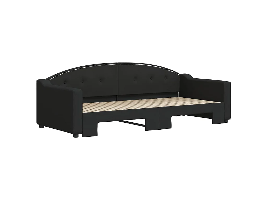 Cama nido - 90x200 cm tela negro ES54133