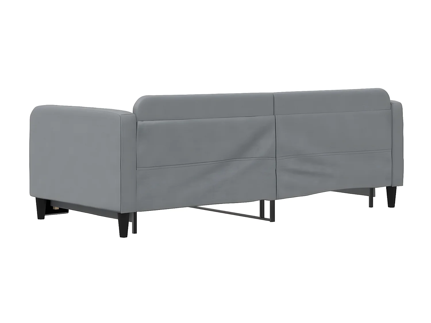 Cama dupla com gavetão 90x190 cm tecido cinzento-claro PT275873