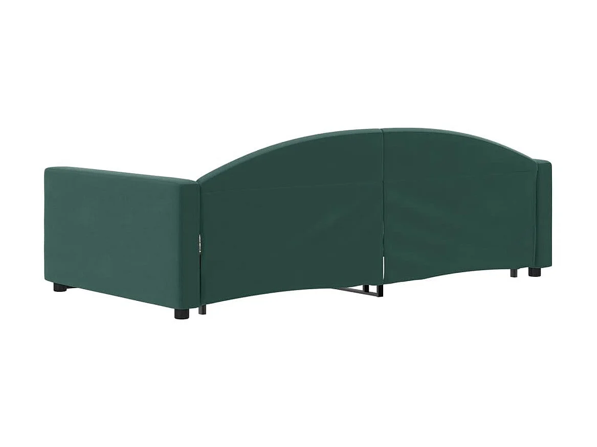 Cama nido terciopelo verde oscuro 100x200 cm ES572181